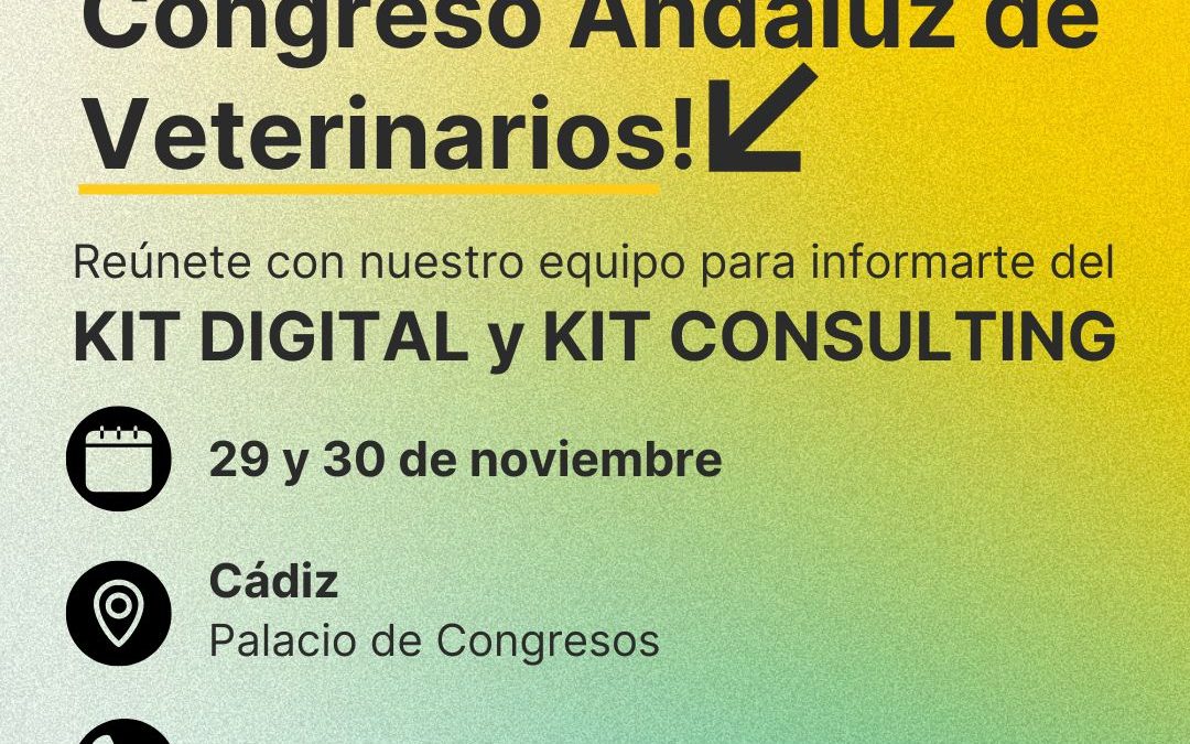¡Nos vemos en el XIX Congreso Andaluz de Veterinarios!